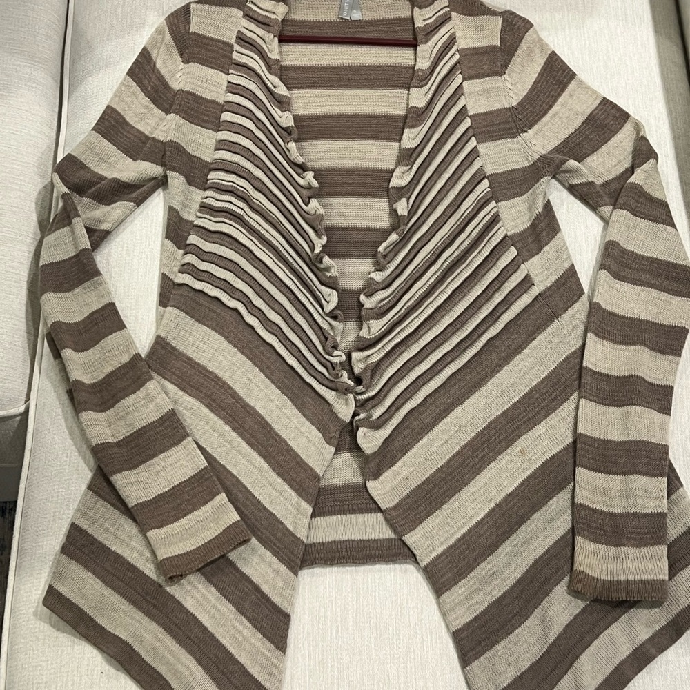 Striped Brown and Cream Women's Sweater